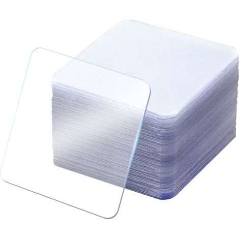 Cinta Adhesiva Doble Cara - Acrílico Transparente 1 mm - Para Fijación Puntual de Espejos y Accesorios - 5 x 5 cm - 10 Unidades (1/5)