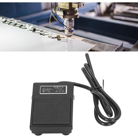 Miniatur-Fußschalter FS-1 mit Kabel und Aluminiumgehäuse, 250 V, geeignet für medizinische Geräte, Textilmaschinen, Schweißgeräte, Druckmaschinen usw. (1/5)