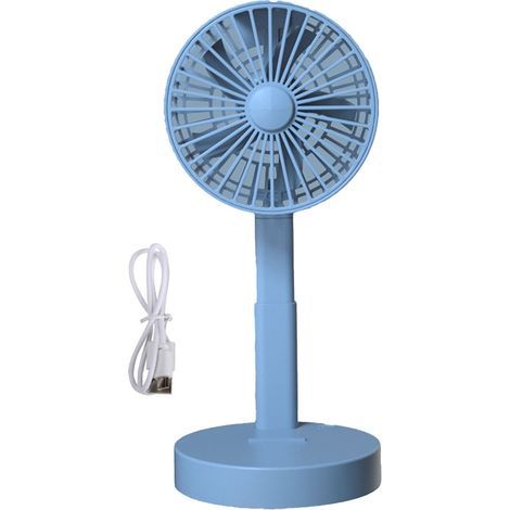 Ventilador USB Plegable y Telescópico, 3 Velocidades Silenciosas, Batería 500mAh – Ideal para Oficina, Camping y Viajes (1/4)