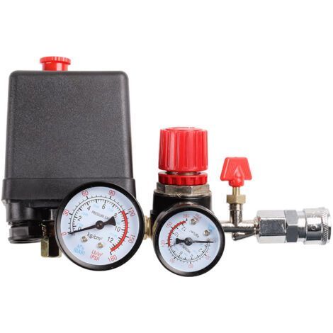 Compresseur d'air pressostat valve pressostat compresseur d'air avec manomètre régulateur (1/4)