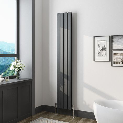 1600x272mm Vertical Tall Upright Central Radiators Double Anthracite Flat Panel Radiator