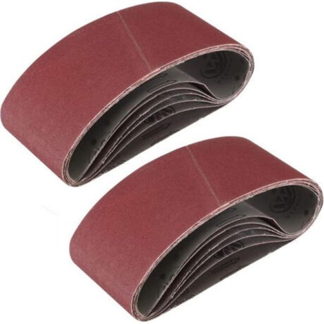 [NEVER USED] Pack of 10 abrasive belts, 100 mm x 915 mm, 150 grit, aluminum oxide - For woodworking, metal polishing, knife sharpening