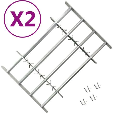 Fenstergitter Verstellbar für Fenster 2 Stk. 1000-1500 mm