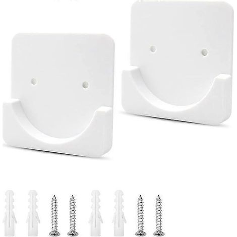 Support de tringle à rideau de douche auto-adhésif avec adhésif et vis pour tringles à rideaux de douche et placards (blanc) (1/5)