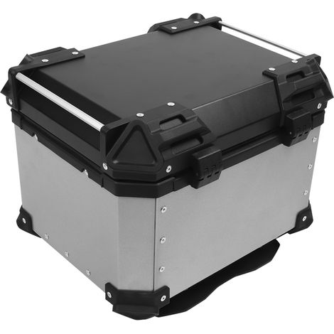Universelle 45-Liter-Gepäckbox aus silberner Aluminiumlegierung für Motorräder (1/5)