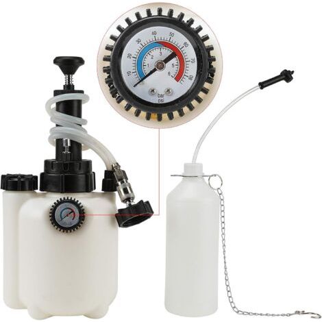 3L Purgeur de Frein Voiture, Purgeur de Liquide de Frein, avec Adaptateur E20, Pression de Service de 10-30 PSI, Bleeder de Frein (1/5)