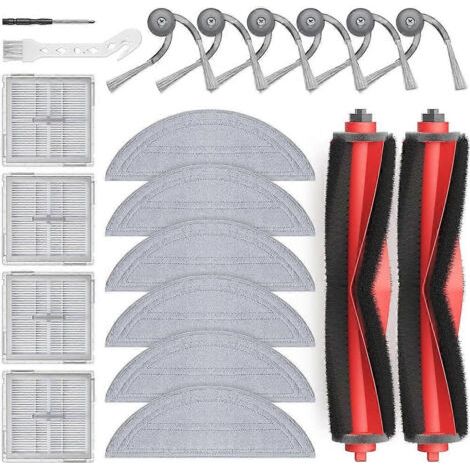 NALOOKAMIC Accessoires pour aspirateur robot Roborock Q10 S5 / Q10 S5+ : pièces de rechange, brosse latérale principale, filtre HEPA, lingettes de nettoyage. (1/4)