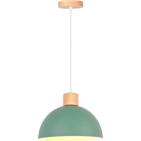 Vintage Metal Ceiling Light Green Modern Indoor Pendant Light Simple Pendant Lights E27 For Bedroom Bar Kitchen