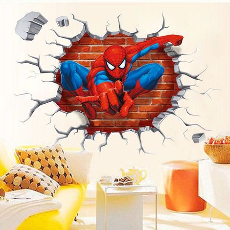 Sticker Mural - PVC 3D Dessin Anime Pour Chambre D Enfant - Decoration Murale Multicolore - 1 Unite (1/3)