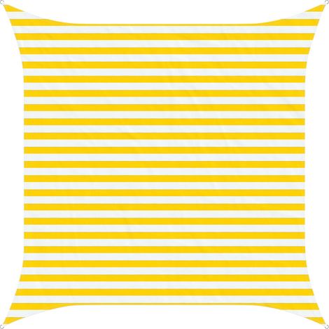 Toldo Vela de Sombra Amarillo y blanco 3 x 3 m vidaXL