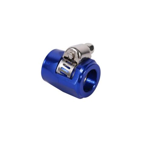 Collier de serrage AN6 bleu pour tuyau de carburant, d'huile et d'eau (1/2)