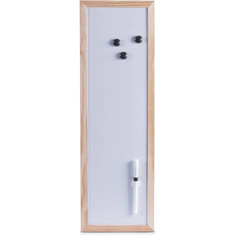 Tableau magnétique blanc avec stylo, 20 x 60 cm