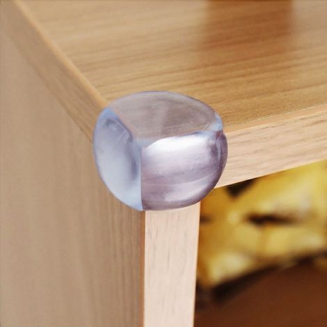 16 transparente Eckenschutze für Babys in medizinischer Qualität (Kugelform, matte Oberfläche) – Baby-Eckenschutz – kindersicherer Eckenschutz – Baby-Sicherheits-Eckenschutz (1/5)