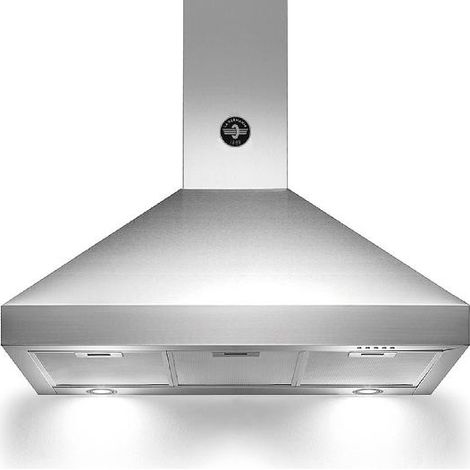 Bertazzoni La Germania K90AMHXA/19. Potenza massima di estrazione: 800 m³/h, Tipo di estrazione: Aspirante/Filtrante, Classe di efficienza dinamica del fluido: A. Tipo: Cappa aspirante a parete, Co... (1/3)