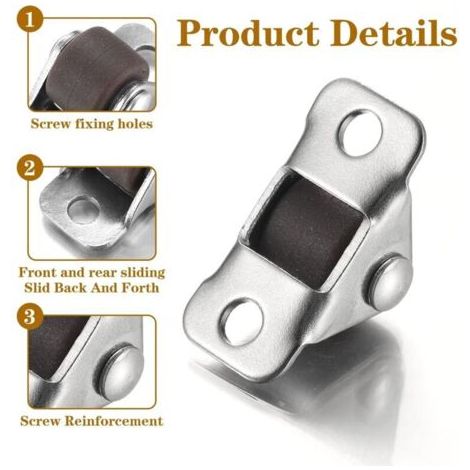 Lot de 8 petites roulettes pivotantes pour meubles de 0,5 pouce, roulettes fixes à profil bas et robustes pour appareils électroménagers, meubles, armoires roulantes, étagères de rangement inf (1/4)