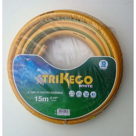 TUBO ANTIGELO TRIKECO WHITE MAGLIATO PER IRRIGAZIONE GIARDINO 4 STRATI 29142V 5/8" 15 MT ( 23521)