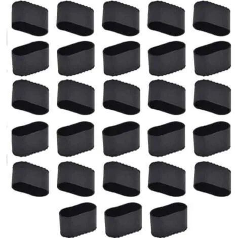 Ensemble de 28 pièces pour pieds de chaise : pieds de chaise rectangulaires, protections pour pieds de chaise ovales, protections pour pieds de chaise, pieds de table, patins de chaise en silicone (1/3)