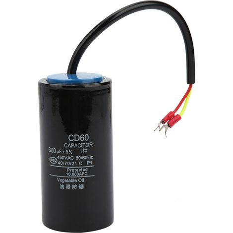 Condensateur de démarrage CD60 450 V 300 µF à film pour moteur de pompe, dimensions 50 x 100 mm (1/5)
