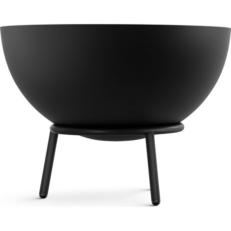 Klarstein Fireball Brasero bajo  Resistente a la corrosión  Antivuelco  Robusto  66 cm  Negro