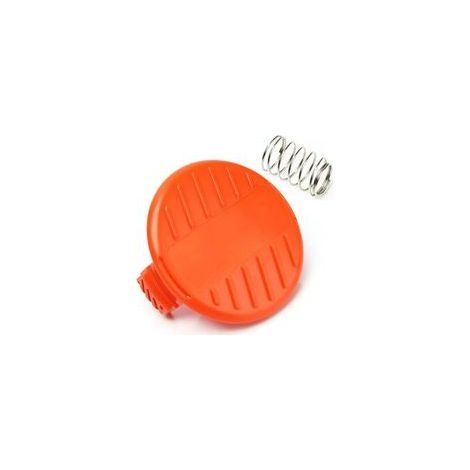 2 pièces couvercle de capuchon de bobine + pièces de rechange à ressort pour BLACK + DECKER STC1815 GL4525 coupe-herbe 385022-03 (1/5)