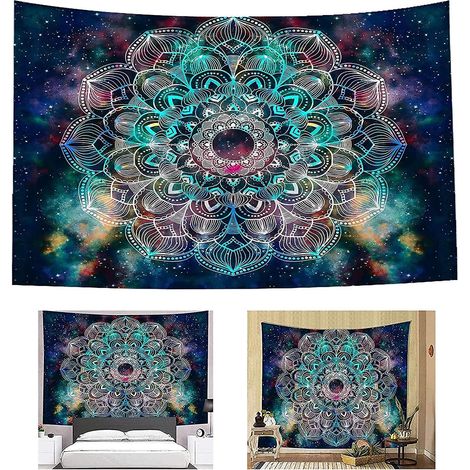 mandala Wall Tapestry Polyester Tapestrycolorful Dreams Filled With Romantic Blooming Mandala Flowers For Bedroom And Living Room M/150 130cm-p (1/5)