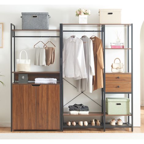 Garderobenständer 2er Set Larem 2 Schubladen 1 Schrank [en.casa]