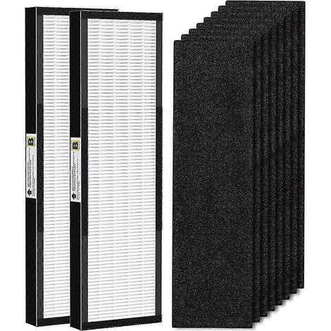 Filtre de rechange FLT4825 pour purificateur d'air Germ Guardian, compatible avec les modèles AC4825 et AC4850 : 2 filtres HEPA véritables et 8 filtres à charbon. (1/5)