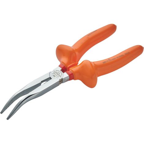 Pince à bec demi rond coudé isolée 1000V premium IEC 60900 en Crv - OE 0525 - CLAS Equipements