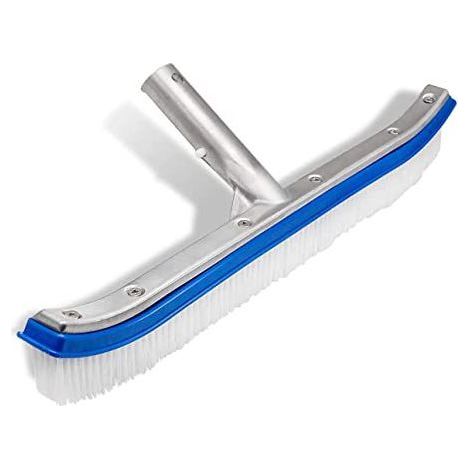 Premium 18" Aluminum Pool Brush Head Cleaning Brush for Pools, Brushes Cleans Walls, Tiles (1/4)