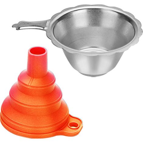 Accessoires d'imprimante 3D Entonnoir en silicone pliable Filtre en résine en acier inoxydable Bouteille arrière en résine pour Anycubic Photon Sparkmaker Kelant Orbeat D100 Sla Imprimante 3D Orange