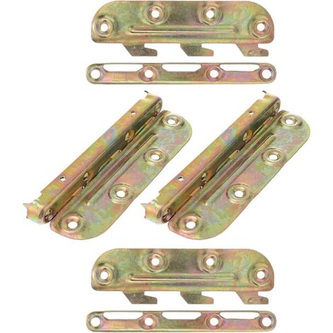 Supports de lit métalliques GARVALON lot de 4 avec plaque de (1/5)