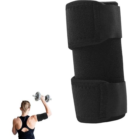 Bande de compression pour le haut du bras, bandage de bras, brassard, application de compression double couche, bandage de soutien ajustable pour biceps, triceps et coude, idéal pour l'entraînement en (1/5)