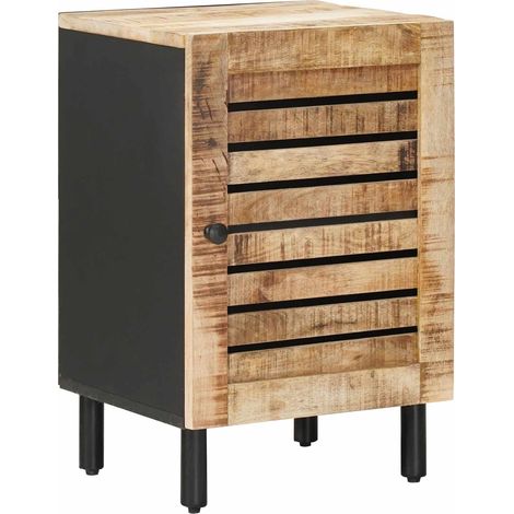Badezimmerschrank mit Tür Braun und Schwarz 38 x 33,5 x 58 cm vidaXL
