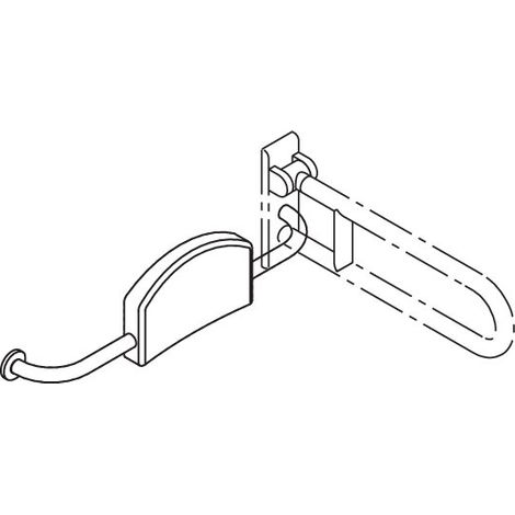HEWI 801.51B920L 97 Appui-dos Série 801, mat, gauche (1/2)