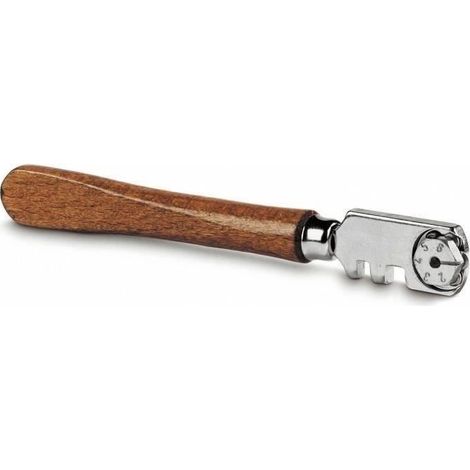 Coupe-verre traditionnel - STANLEY - 0-14-040 - 6 molettes en acier - Manche en bois verni - Epaisseur de 3 à 10 mm (1/2)