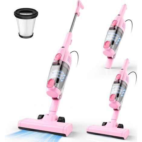Aspirateur Balai avec Fil, Aspirateur Balai Filaire Puissant 20Kpa, Léger 3 en 1 Aspirateur Vertical avec 5m Long Câble, Aspirateur sans Sac Portable pour Maison Tapis Sol Dur Poils d'animaux (1/5)