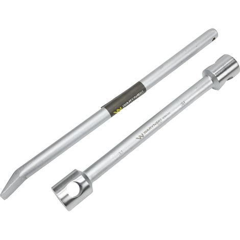 Llave para ruedas, 395 mm de largo, tamaño 30x32 mm con cuchara, para trabajos de montaje y desmontaje en mecánica, Waryński (1/3)