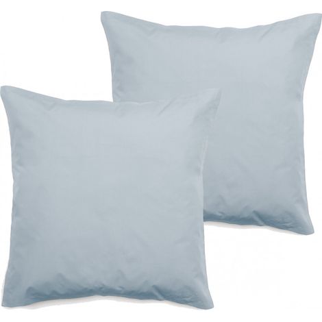 2er-Pack Perkal-Kopfkissenbezüge aus reiner, langstapeliger, gekämmter Baumwolle 80 Fäden/cm² Südwind - Gletscher - 2er-Pack Kopfkissenbezüge 65 x 65 cm