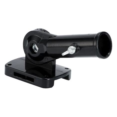 Support de mât de drapeau - Support mural réglable - Support de mât de drapeau pour balcon - Base de mât de drapeau extérieure - Support de mât de drapeau multifonctionnel - Noir - Alliage d'aluminium (1/5)