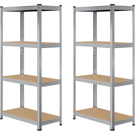 2 x Étagère Robuste 260kg Étagère de Stockage en sous-sol 160 x 80 x 40 cm (1/5)
