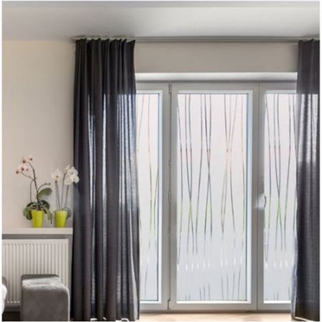 piezas,Lámina para ventanas,45 cm x 2 m,Lámina adhesiva sin pegamento para ventanas y baños (1/3)