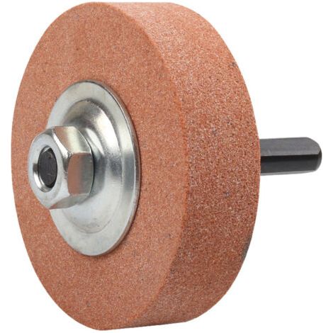 Adaptateur de meule et pierre à meuler de 75 mm, changez la perceuse électrique en machine de meulage pour le meulage du métal, le polissage, l'ébavurage (rouge) (1/5)