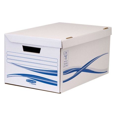 Caisse archives carton Bankers Box by Fellowes - H 28 x L 35,6 x P 55,4 cm - Lot de 5