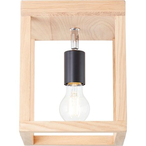 BRILLIANT Lampe, Nerea Deckenleuchte 1flg eiche geölt, Holz/Metall, 1x A60, E27, 15W,Normallampen (nicht enthalten) (1/3)