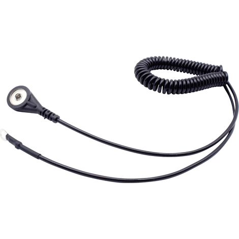 Quadrios ESD-Erdungskabel 1.80 m Druckknopf 4 mm, Ringkabelschuhanschluss (1/4)