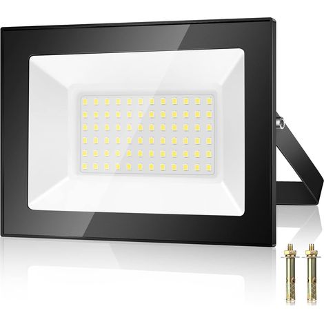 Projecteur LED - 50 W - IP65 - Blanc Froid 6000 K - Pour Extérieur Patio Jardin Garage Terrasse - 1 Pièce