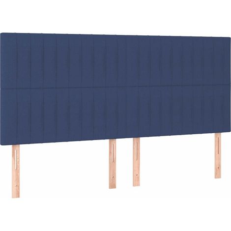 Maison Exclusive - Cabecero de cama azul 200x5x118/128 cm Tela (1/5)