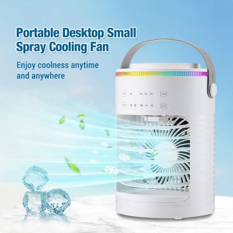 Refroidisseur d'air portable, ventilateur de bureau avec minuterie, adapté aux bureaux et aux maisons. (1/5)