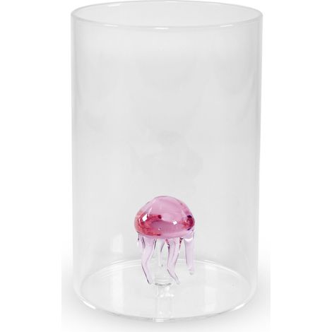 Bicchiere in Vetro Borosilicato Medusa D 8 x 11 cm 500 ML Trasparente WD LIFESTYLE