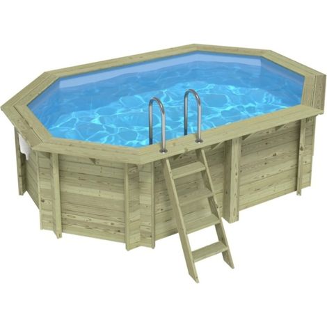 Piscina in legno Nemo 4.3x3.00 - H.1.18 m fissate su calcestruzzo esistente - BAS7302OSPL